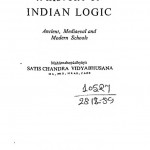 A History Of Indian Logic by महामहोपाध्याय सतीस चन्द्र विद्याभूषण - Mahamahopadhyaya Satis Chandra Vidyabhusana