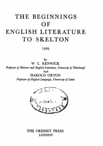 The Beginnings Of English by विलियम लिंडसे रेन्विक्क - William Lindsay Renwick