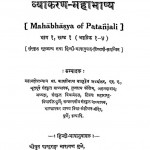 Vyakaran Mahabhashya Bhag 2 Khand 2  by काशीनाथ वासुदेव अभ्यंकर - Kashinath Vasudev Abhyankar