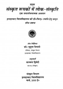 Sanskrit Roopkon Mein Sanskriti Ek Samalochnatmak Adhyyan by मृदुला त्रिपाठी - Mridula Tripathi