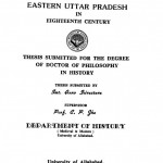 Aspects Of Economic History Of Eastern U.p. In Eighteenth Century by अनु श्रीवास्तव - Annu Shriwastav
