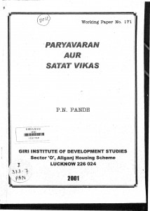Paryavaran Aur Satatvikas by