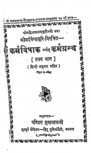 Karmavipak Arthat Karm Granth by पण्डित सुखलालजी - Pandit Sukhlalji