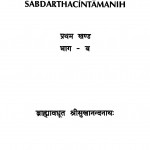 Sasabdartha Chintamane Khand 1 Bhag B  by ब्राह्मावधूत श्रीसुखानन्दनाथ - Brahmavadhut Shreesukhanandannath