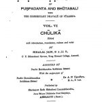 Shatkhandagam Jeevsthan Chulika Khand - 1 Volume - 9 Pustak - 6 by डॉ हीरालाल जैन - Dr. Hiralal Jain