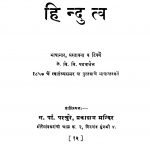Hindutv by वि. वि. पटवर्धन - Vi. Vi. Patavardhan