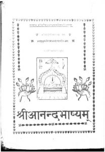 Shri Anand Bhaashyam by स्वामी श्री सीताराम आचार्य जी - Suami Sree Seetaram Acharya Ji