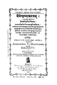Jainainendra Vyakarnam by अभयनन्दि - Abhayanandi