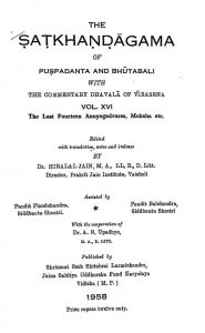 Shatkhandagam [Vol 16] by पुष्पदन्त - Pushpadantभूतबलि - Bhutbali
