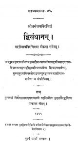 द्विसंधानं - The Dvisandhanam