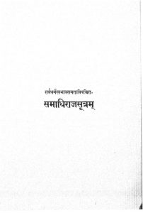 समाधिराजसूत्रं - Samadhirajsootram