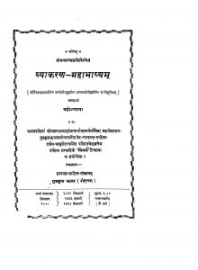 व्याकरण महाभाष्यम् - Vyakaran Mahabhashayam