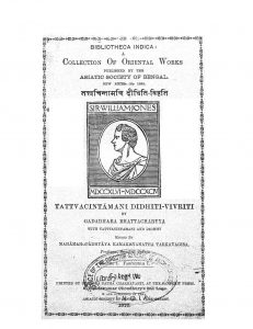 तत्त्वचिन्तामणि दीधिति विवृति - खण्ड 1, गुच्छ 1 - Tattvachintamani Didhiti Vivriti Vivriti - Vol. 1, Fasc. 1