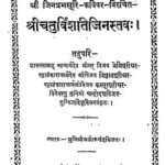 Shrichaturvishatijinstavah by Ashok Chandra vijay - अशोक चंद्र विजय