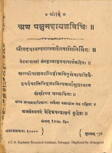 Book Image : अथ  पञ्चमहायज्ञविधिः - Atha Pancha Mahayagya Vidhi 